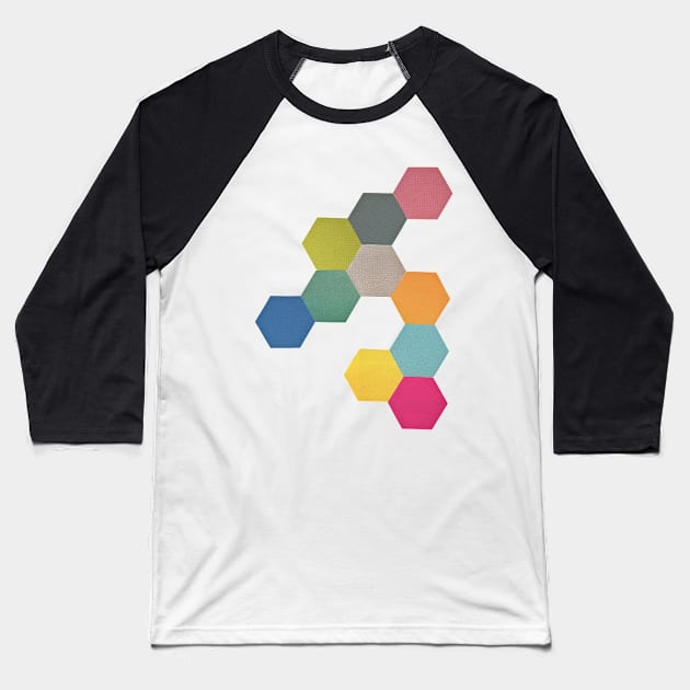 Honeycomb I Baseball T-Shirt by Cassia